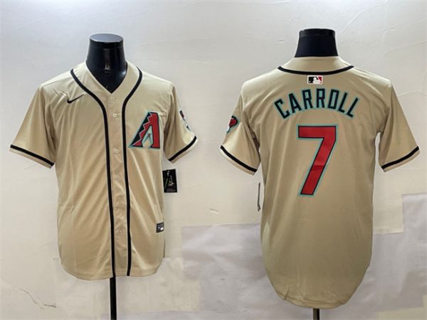 Arizona Diamondbacks #7 Corbin Carroll Gold Limited Stitched Jersey