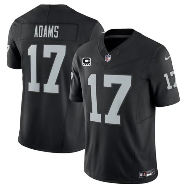 Las Vegas Raiders #17 Davante Adams Black 2023 F.U.S.E With 4-Star C Patch Vapor Untouchable Stitched Jersey