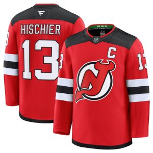 New Jersey Devils #13 Nico Hischier Red 2024-25 Home Stitched Jersey