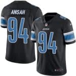 Lions #94 Ziggy Ansah Black Stitched Limited Rush Nike Jersey