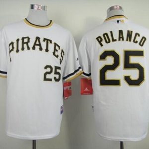 Pirates #25 Gregory Polanco White Alternate 2 Cool Base Stitched Jersey