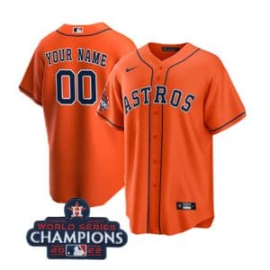 Houston Astros Customized Custom Orange 2022 World Series Champions Cool Base Stitched Baseball Jersey
