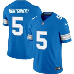 Detroit Lions #5 David Montgomery Blue 2024 F.U.S.E. Vapor Limited Stitched Jersey
