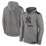 New York Yankees Heather Charcoal Collection Performance Pullover Hoodie