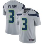 Seattle Seahawks #3 Russell Wilson Nike Gray Vapor Untouchable Limited Stitched Jersey