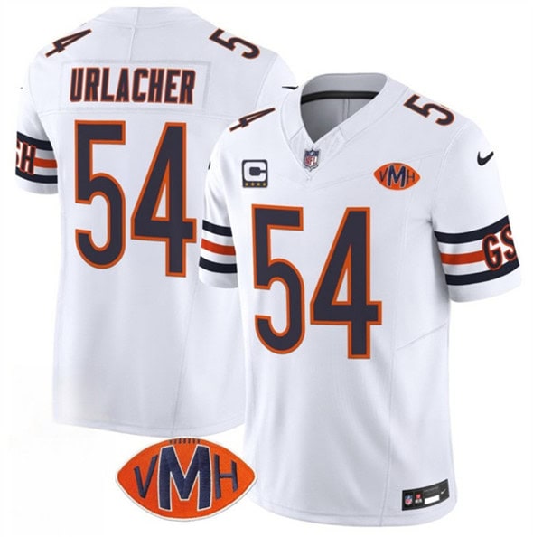 Chicago Bears #54 Brian Urlacher White 2025 F.U.S.E. With 4-Star C Patch VMH Patch Vapor Untouchable Limited Football Stitched Jersey