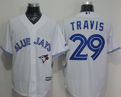 Blue Jays #29 Devon Travis White New Cool Base Stitched Jersey