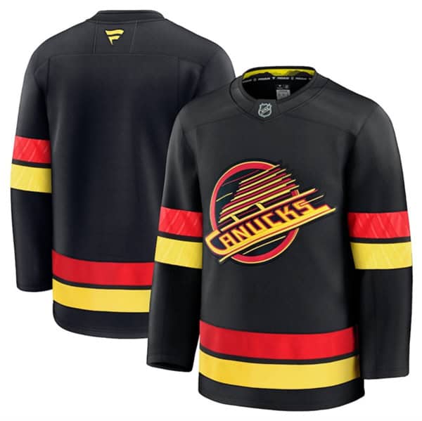 Vancouver Canucks Blank Black 2024-25 With A Patch Alternate Stitched Jersey