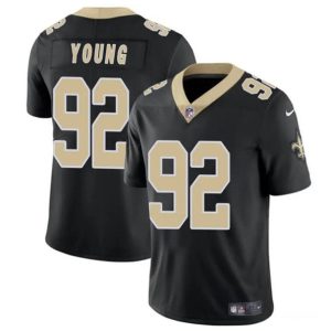 New Orleans Saints #92 Chase Young Black Vapor Limited Stitched Jersey