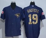 Blue Jays #19 Jose Bautista Denim Blue Salute To Service Stitched Jersey