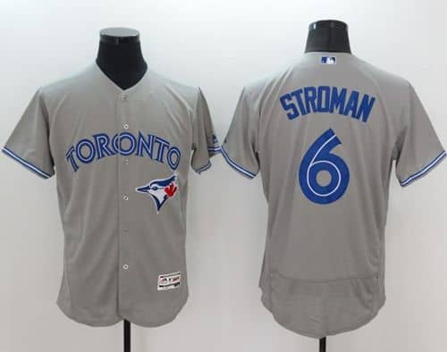 Blue Jays #6 Marcus Stroman Grey Flexbase Authentic Collection Stitched Jersey