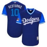 Los Angeles Dodgers Justin Turner "Redturn2" Majestic Royal Light Blue 2018 Players' Weekend Jersey