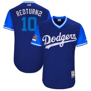 Los Angeles Dodgers Justin Turner "Redturn2" Majestic Royal Light Blue 2018 Players' Weekend Jersey