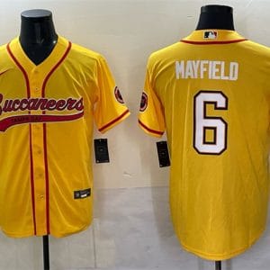 Tampa Bay Buccaneers #6 Baker Mayfield Gold Cool Base Stitched Jersey