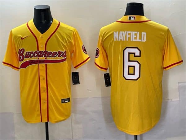 Tampa Bay Buccaneers #6 Baker Mayfield Gold Cool Base Stitched Jersey
