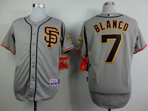 Giants #7 Gregor Blanco Grey Road 2 Cool Base Stitched Jersey