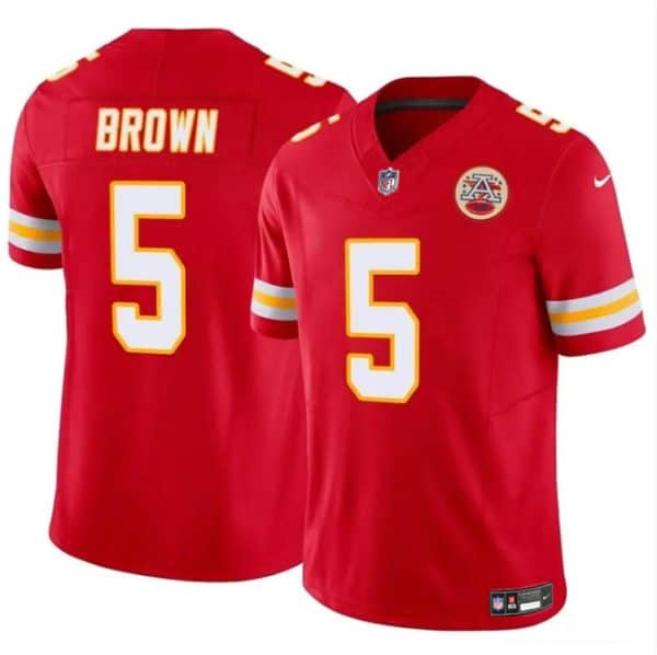 Kansas City Chiefs #5 Hollywood Brown Red 2023 F.U.S.E Vapor Untouchable Limited Stitched Jersey