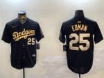 Los Angeles Dodgers #25 Tommy Edman Black Gold Limited Stitched Jersey