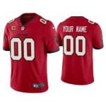 Tampa Bay Buccaneers Customized 2020 With Captain Patch Red Vapor Untouchable Limited Stitched NFL Jersey