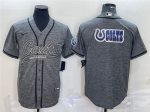 Indianapolis Colts Gray Team Big Logo With Patch Cool Base Stitched Jersey