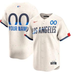 Los Angeles Dodgers Custom Cream 2024 City Connect Limited Stitched Jersey