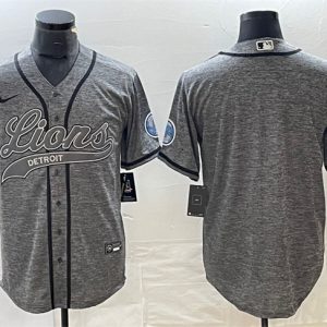 Detroit Lions Blank Gray Cool Base Stitched Jersey
