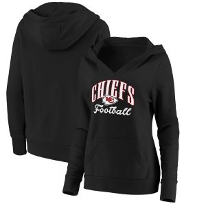 Kansas City Chiefs Black Victory Script Team Pullover Hoodie(Run Small)