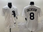 Chicago White Sox #8 Bo Jackson White Cool Base Stitched Jersey
