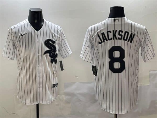 Chicago White Sox #8 Bo Jackson White Cool Base Stitched Jersey