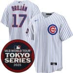 Chicago Cubs #17 Vidal Bruj¨¢n White 2025 World Tour: Tokyo Series Home Stitched Jersey