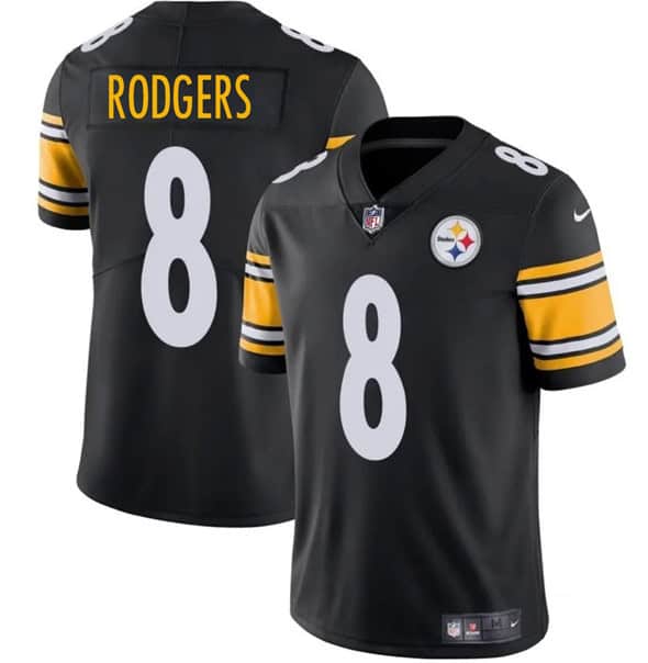 Pittsburgh Steelers #8 Aaron Rodgers Black 2025 Vapor Limited Football Stitched Jersey