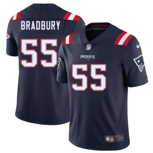 New England Patriots #55 Garrett Bradbury Navy 2025 Vapor Limited Stitched Jersey