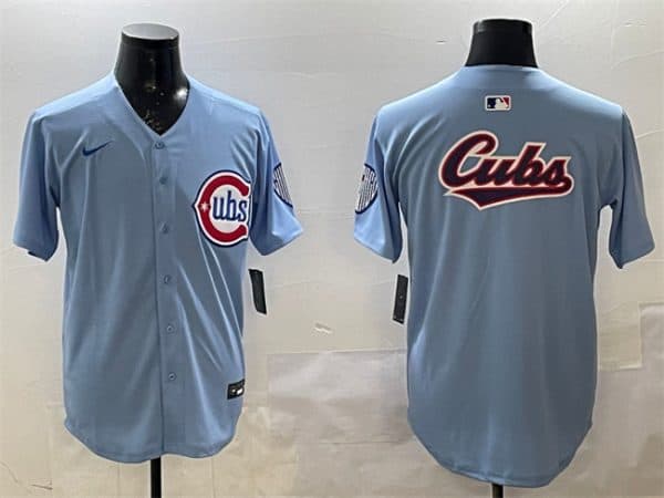 Chicago Cubs Team Big Logo Blue 2024 25 2nd Alternate Limited Stitched Jersey