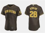 San Diego Padres #28 Jos¨¦ Azocar Brown Flex Base Stitched Jersey