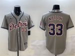 Detroit Tigers #33 Colt Keith Gray Cool Base Stitched Jersey