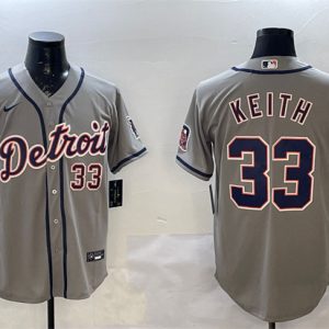 Detroit Tigers #33 Colt Keith Gray Cool Base Stitched Jersey