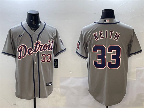 Detroit Tigers #33 Colt Keith Gray Cool Base Stitched Jersey
