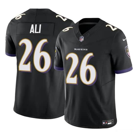 Baltimore Ravens #26 Rasheen Ali Black 2025 F.U.S.E. Vapor Limited Football Jersey