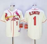 Cardinals #1 Ozzie Smith Cream Cool Base Stitched Jersey