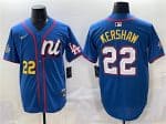 National League #22 Clayton Kershaw Blue 2025 All-Star Edition Limited Stitched Jersey