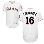 Marlins #16 Jose Fernandez White Flexbase Authentic Collection Stitched Jersey