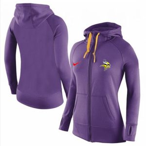 Nike Minnesota Vikings Full-Zip Performance Hoodie Purple_2