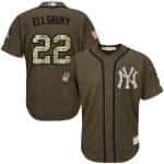 Yankees #22 Jacoby Ellsbury Green Salute To Service Stitched Jersey