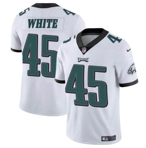 Philadelphia Eagles #45 Devin White White Vapor Untouchable Limited Stitched Jersey