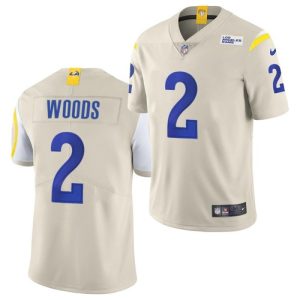 Los Angeles Rams #2 Robert Woods Bone Vapor Untouchable Limited Stitched Jersey