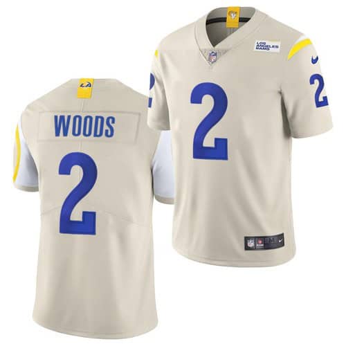 Los Angeles Rams #2 Robert Woods Bone Vapor Untouchable Limited Stitched Jersey