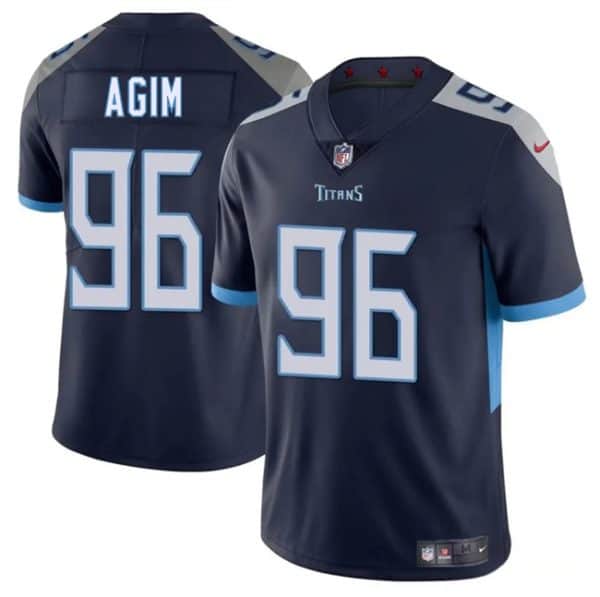 Tennessee Titans #96 McTelvin Agim Navy 2025 Vapor Untouchable Stitched Jersey