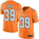 Dolphins #39 Larry Csonka Orange Stitched Limited Rush Nike Jersey