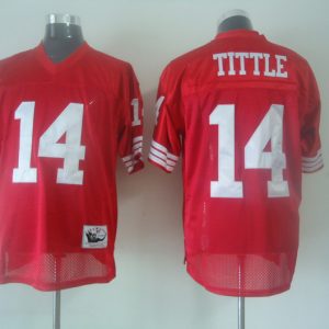 Mitchell And Ness 49ers #14 Y.A. Tittle Red Stitched Jersey