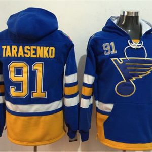 St. Louis Blues Custom Light Blue Name Number Pullover Hoodie